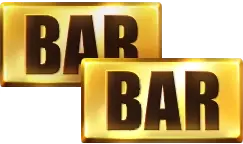 BAR BAR symbol on the fruit machine reels
